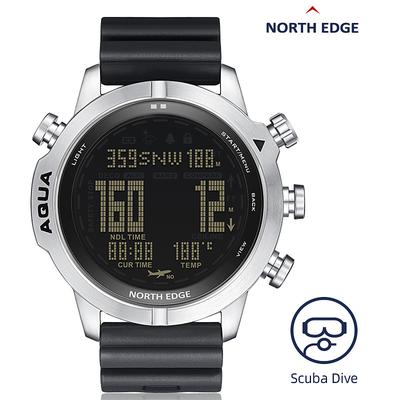 NORTH EDGE Men's Professional Diving Computer Watch Free/Scuba Diving 50M Dive Watches Altimeter Barometer Compass Digital Clock