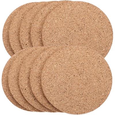 10/20pcs Cork Coaster for Drink Absorbent Tea or Coffee Coaster Set Round Heat Resistant Bar Coasters Reusable Table Blank Coasters Gifts for Wine Glass Cup Mug Plant Office