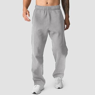 Men's Fleece Pants Sweatpants Joggers Trousers Casual Pants Pocket Elastic Waist Plain Comfort Warm Full Length Outdoor Casual Daily Sports Fashion Black Navy Blue