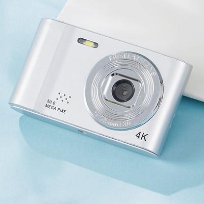 4K Digital Camera Point and Shoot Photography Travel Selfie Camara 2.4inch Screen Entry-Level Gift Compact Digicam Selfie Mini Retro Cam