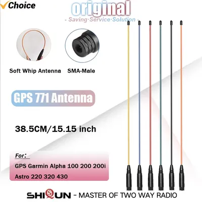 GPS 771-Antenne SMA-Stecker Garmin GPS Alpha Soft Whip-Antenne 38,5 cm Langstreckenanten für Garmin GPS Alpha 100 200 Astro 220 320