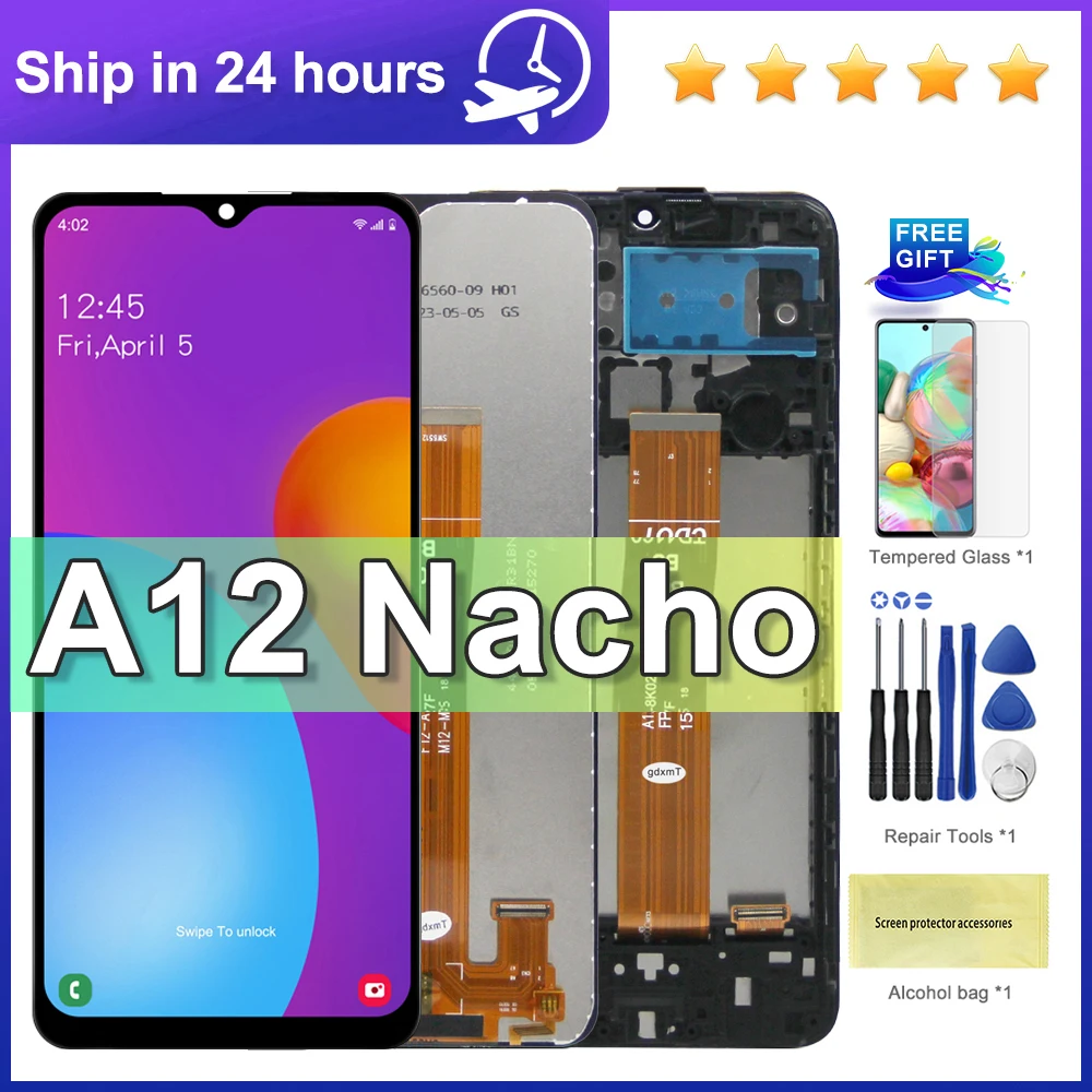 6.5 "getestet für Samsung A12 Nacho LCD-Display für Samsung A127 A127F SM-A127F/DSN LCD-Touchscreen-Baugruppe Rahmen Image