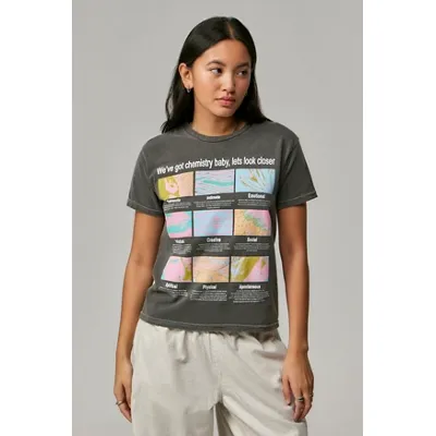 UO Chemistry Relaxed T-Shirt - Grey XS/S at Urban Outfitters