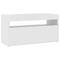 vidaXL TV-Schrank mit LED-Leuchten Hochglanz-Weiß 75x35x40 cm