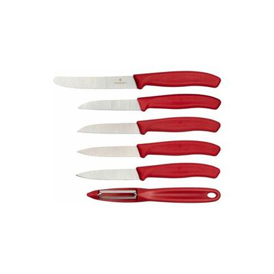 Victorinox Swiss Classic Gemüsemesser-Set 6 tlg. rot