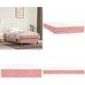 Vidaxl - Matelas de lit à ressorts ensachés Rose 80x200x20 cm Velours - matelas à ressorts ensachés