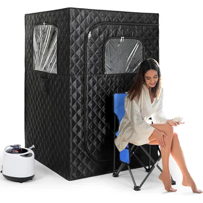 Sauna Steam Sauna tent with 2.6 litre 1000W steam generator, 90 minute timer, folding chair,