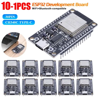 1-10PCS ESP32 WROOM-32 Development Board TYPE-C CH340C WiFi+Bluetooth Module Ultra-Low Power