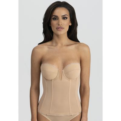 Plus Size Women's Vivienne V Wire Longline Strapless Bra Intimate Apparel by Dominique in Mocha (Size 38 F)