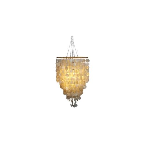 Deckenlampe Muschellampe Kronleuchter 80x50cm Muschel Handmade Flur Wohnzimmer 305152