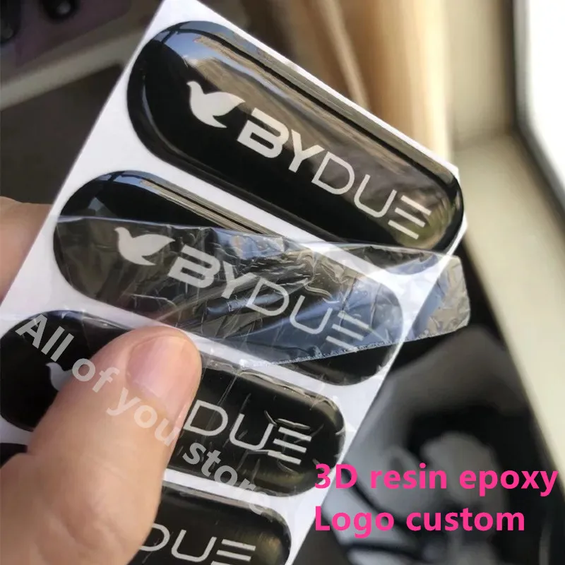 Benutzerdefinierte Kuppel-Epoxidharz-Aufkleber, 3D-Kristall, DIY transparentes Etikett, Auto-Logo, Marke, personalisiertes Vinyl, selbstklebend, wasserdicht Image