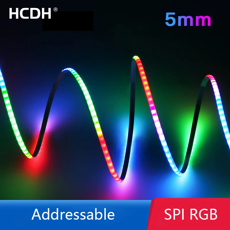 12V 5V SPI RGB PixelCOB LED Streifen Licht Für Carft DIY Decor Gamer 160LED/m Adressierbar 5mm Traum Farbe WS2812B LED Band RGB-IC Image