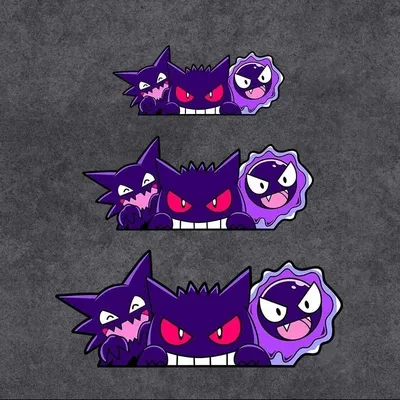 Pokemon Anime Periphere Aufkleber Niedliche KAWAII Gengar Glas Dekorative Aufkleber Kinderspielzeug Geschenke Image