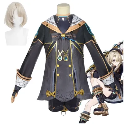 Genshin Impact Freminet Cosplay Kostüm Hut Perücke Komplettset Outfits Anime Spiel Fontaine Freminet Image
