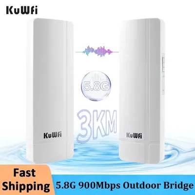 KuWFi 900Mbps Outdoor CPE Wireless Bridge 5GHz Wifi Bridge Long Range Extender Access AP Wifi Abdeckung Punkt zu Punkt 3KM