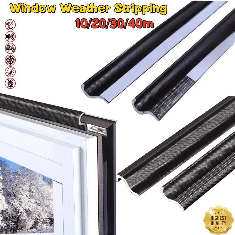 Neue 40M Akustische Isolierung Schaum Fenster Wetter Dichtung Streifen Für Flügel Tür Fenster Winddicht Schalldichte Baumwolle Dichtung Lücke Füllstoff