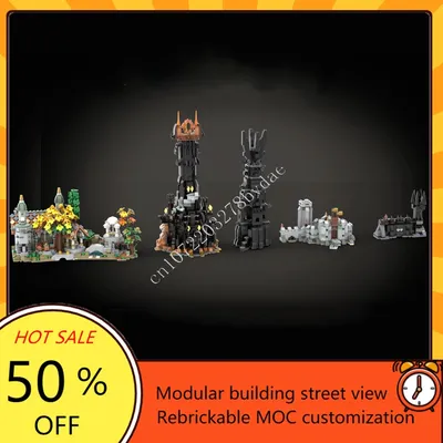 Mini König Der Ringe Sammlung Modulare MOC Kreative street view Modell Baustein Architektur DIY Image
