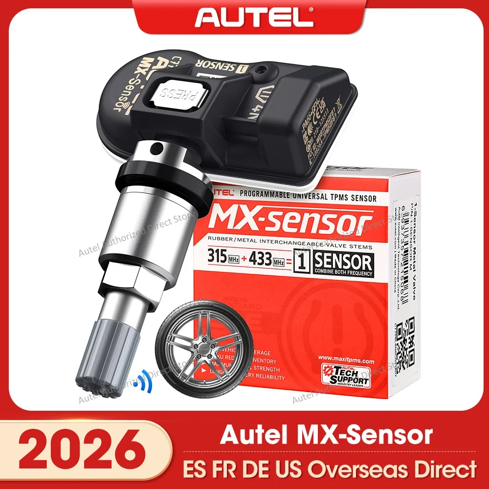 Autel MX Sensors 2in1 Press-in-Sensor 315 MHz + 433 MHz Frequenzen Reifenersatz TPMS-Sensor Funktioniert mit TS501 TS508WF ITS600E Image