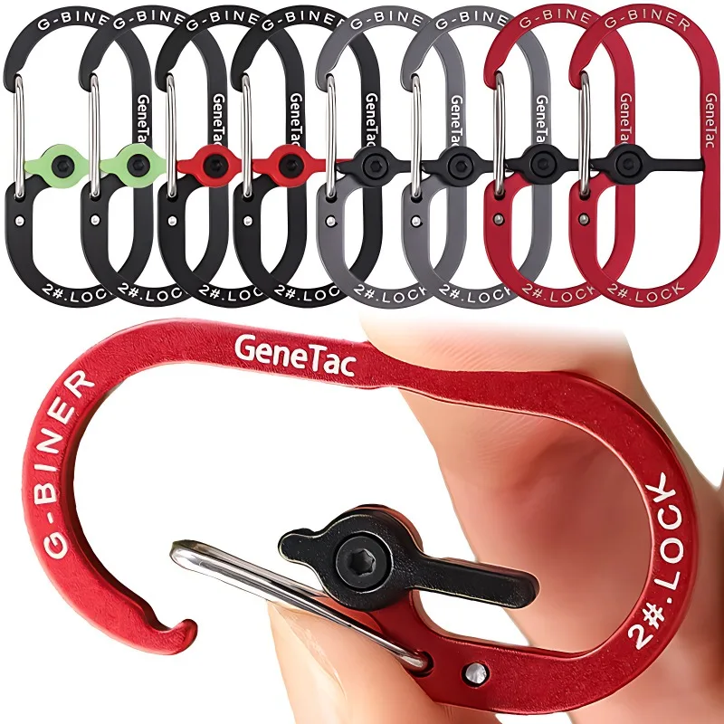 Tragen Schloss Hängen Haken Up Sicherheit DIY Schnell Hängen Aluminium Legierung Klettern Schnalle Schlüssel Schnalle Verteidigung Outdoor Camping Sicherheit Schloss Image