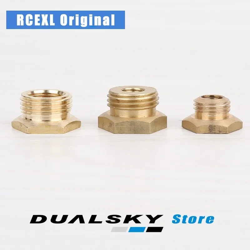 RCEXL CM6 CM-6 auf ME8 ME-8 14 mm auf 10 mm auf 1/4-32 Zündkerzenbuchsenadapter Kupferumwandlung für Gasonline-Motor Image