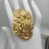Mode großen Ring Dubai Kupfer Schmuck 18 Karat Gold Farbe neues Design Frauen Set Braut für Party Geschenk hohe Qualität