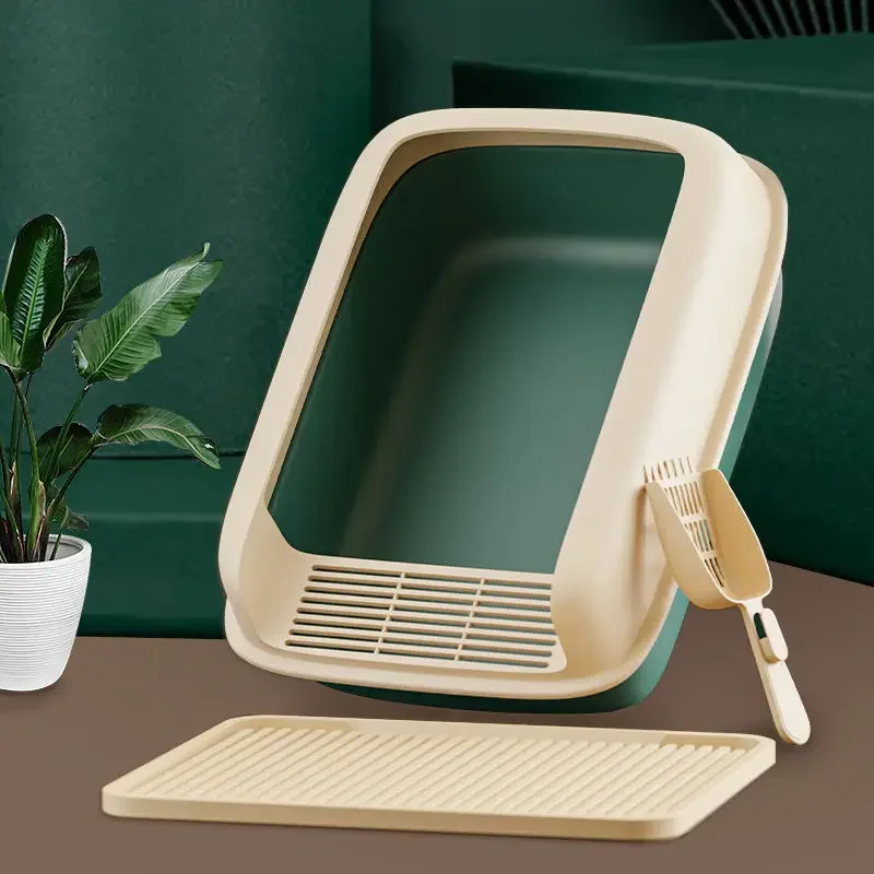 Katzen bett pfannen kleiner Haustier Sandkasten für Katze Anti-Splash Katzen Toilette Haustier Sandkasten Kätzchen Tablett Bettpfanne Reinigung Katzen bedarf Image