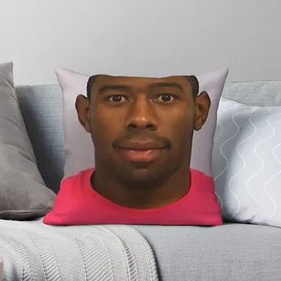 Tyler, The Creator Mugshot Quadratischer Kissenbezug, Polyester, Leinen, Samt, bedruckt, Image