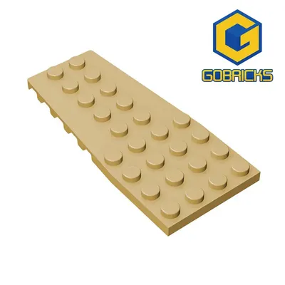 Gobricks 10 Stück Ziegel Keil, Platte 4x9 mit Bolzen Kerben kompatibel mit Lego 14181 2413 Spielzeug montiert Bausteine Teile Image