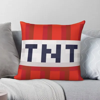 TNT Block Quadratischer Kissenbezug, Polyester, Leinen, Samt, Muster, Reißverschluss, dekorativer Image
