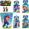 6 pezzi Super Mario Bros scatola di popcorn scatola di carta kraft quadrata scatola di caramelle