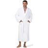 Unisex-Bademantel MÖVE "ideal für Sauna & Spa, Hotelbademantel, Morgenmantel" Gr. XS, weiß (snow), L:125cm in Gr. XS, Walkfrottier, Hausmäntel