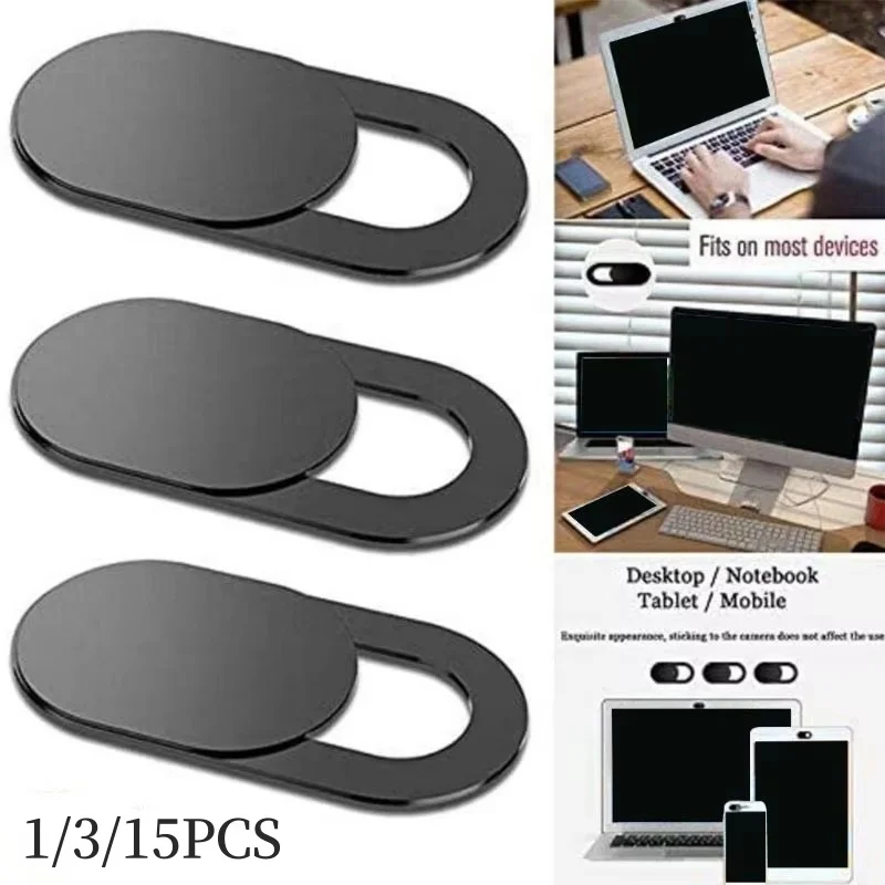 1/3/15 pièces couverture de Webcam en plastique Anti-hacker obturateur Protection de la vie privée bouclier d'obturation coulissant pour Smartphone ordinateur portable caméra de bureau