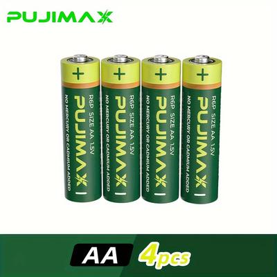 TEMU Pujimax Aa Carbon Disposable Batteries In Packs Of 4, 8, 12, Or 24 For Christmas Special Supply. Image