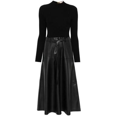 A-Line Midi Dress - Black - Twin Set Dresses