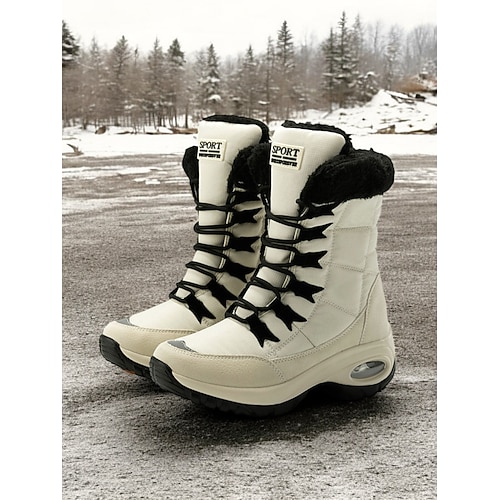 wasserdichte Winterstiefel für Damen mit warmem Plüschfutter und rutschfester Sohle – ideal für Outdoor-Aktivitäten bei kaltem Wetter Image