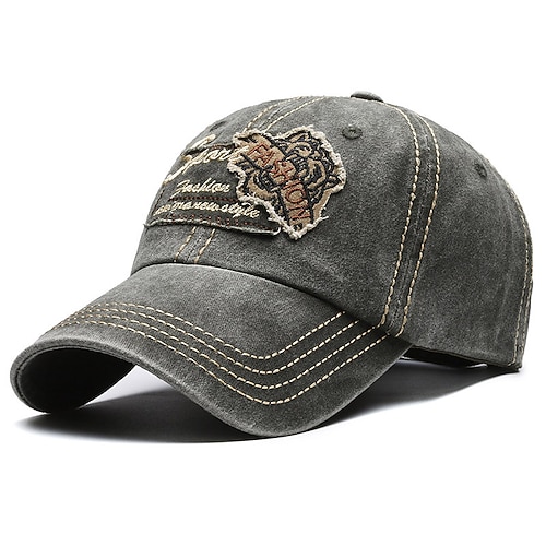 Herren Cap Basecap Sonnenhut Cowboy-Hut Schwarz Rote Baumwolle Vintage-Stil Modisch Täglich Kostümparty Zitate Sprüche Sonnenschutz Image
