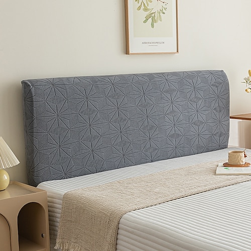 Bettkopfteilbezüge Bettkopfteilbezug Stretch Dehnbarer Kopfteilbezug/Bezug, Weich Bedruckter Samtstoff, Rückenschutz All-Inclusive Schonbezug Waschbar für Schlafzimmer Image