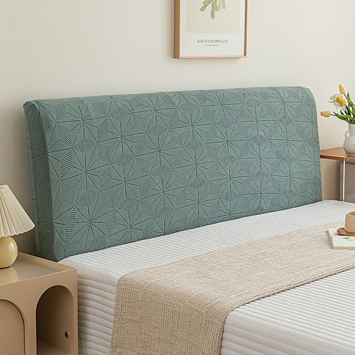 Bettkopfteilbezüge Bettkopfteilbezug Stretch Dehnbarer Kopfteilbezug/Bezug, Weich Bedruckter Samtstoff, Rückenschutz All-Inclusive Schonbezug Waschbar für Schlafzimmer Image