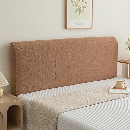 Bettkopfteilbezüge Bettkopfteilbezug Stretch Dehnbarer Kopfteilbezug/Bezug, Weich Bedruckter Samtstoff, Rückenschutz All-Inclusive Schonbezug Waschbar für Schlafzimmer Image