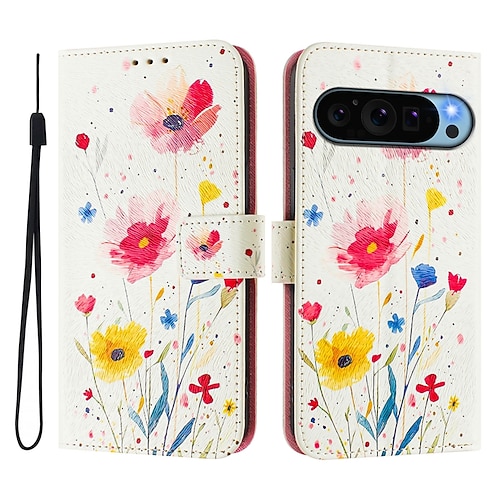 Handy Hülle Handyhüllen Für Google Pixel 9 Pro Pixel 9 Pro XL Pixel 8 Pro Pixel 8 Pixel 9 Pixel 7 Pixel 7 Pro Pixel 6 Pixel 6 Pro Brieftasche Kartenetui mit Halterung Magnetisch Ganzkörperschutz Retro Image