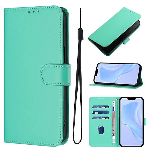 Handy Hülle Handyhüllen Für iPhone 17 Pro Max 17 Air 16 15 14 Pro Max Plus 16e 13 12 11 Pro Max Mini Flip-Cover Mit Ständer Magnetisch Unterstützt kabelloses Laden Retro TPU PU-Leder Image