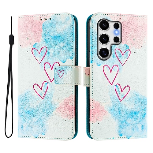 Handy Hülle Handyhüllen Für Samsung Galaxy S26 Ultra Plus S25 S24 S23 S24 FE S22 S21 Ultra Plus S20 A55 5G A35 5G Brieftaschenhülle Mit Ständer Magnetisch Vollschutz Retro TPU PU-Leder Image