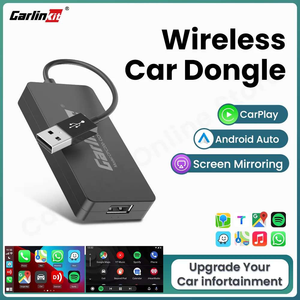 Carlinkit Wireless CarPlay & Android Auto Dongle mit BLE WiFi Screen Mirroring für Android Car Multimedia Android & iOS Image