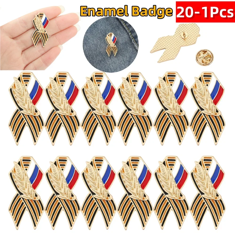 20-1 Stück Emaille Abzeichen russische Flagge Heilige Sieg Tag Anstecknadel Brosche festliche Broschen Geschichte Erinnerung Symbol Stifte Hut Kleidung Image