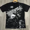 Vintage Südpol Adler T-Shirt Grunge schwarz Grafik Shirt Männer y2k städtischen Hip Hop Gothic Hip Hop Street Fashion plus Größe T-Shirt