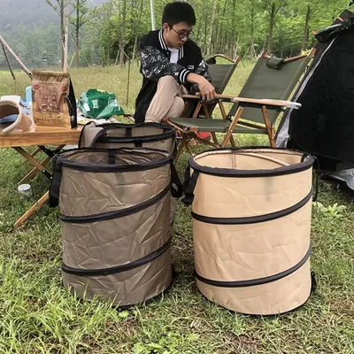 Klapp Camping Mülleimer Wiederverwendbare Hof Abfall Tasche Tragbare Müll Bin Container Dropshipping