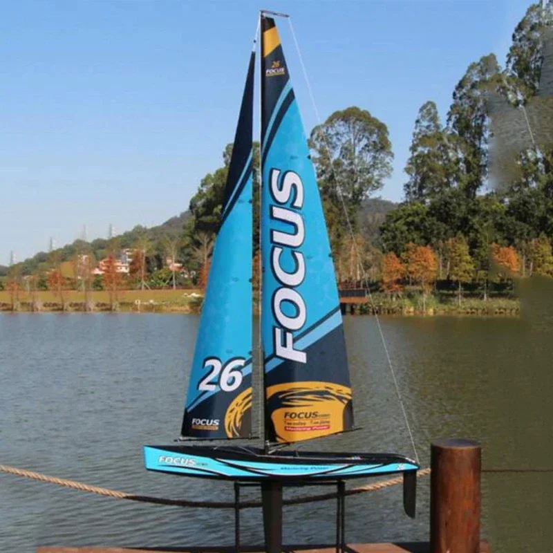 RC wind betriebenes Segelboot Modell Yacht Spielzeug Geschenk fertig fern gesteuertes Boot Modell Rennen Segelboot DIY Schnellboot Outdoor Spielzeug boot Image