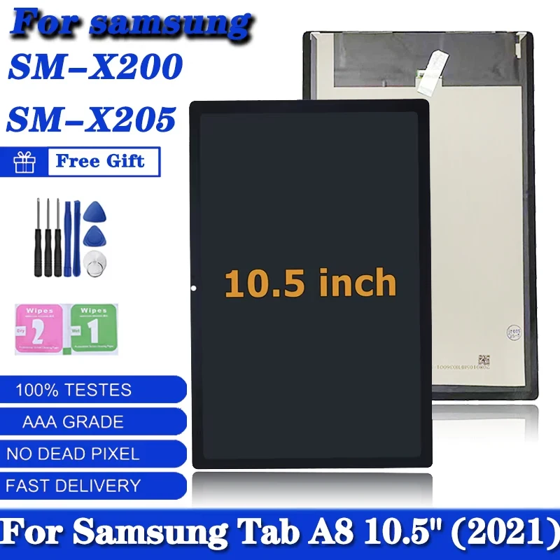 Test Original LCD für Samsung Tab A8 10,5 SM-X200 x205 x205c LCD Touchscreen Digitalis ierer Sensor Montage Panel Image
