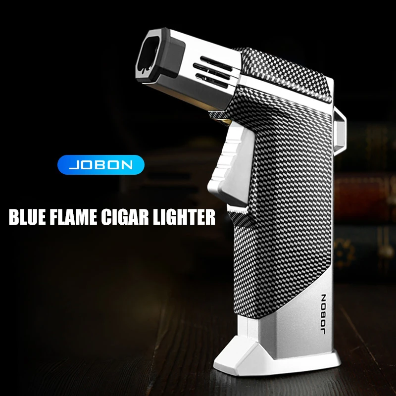 JOBON Four Flame Gun Feuerzeuge, starke blaue Flamme, verstellbare Flammengröße, One-Touch-Schloss, Zigarre-Zündung, Grill-Outdoor-Werkzeuge Image