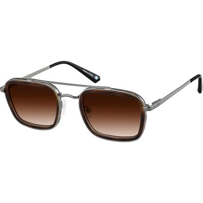 Zenni Square Rx Sunglasses Tortoiseshell Mixed Full Rim Frame